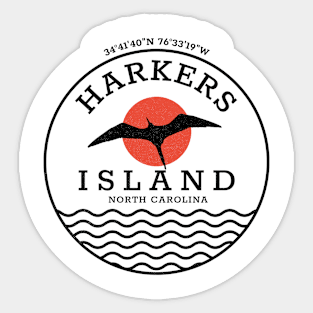 Harkers Island, NC Summertime Vacationing Seagull Sunrise Sticker